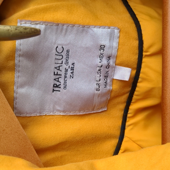 Zara Bright Yellow Cotton Spring/Fall Jacket - Picture 2 of 13